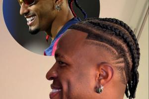 高仿拉菲尼亚？维尼修斯换新发型，编起了脏辫