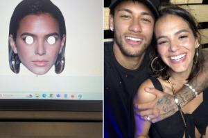 为激怒内马尔，累西腓体育球迷准备戴其前女友布鲁纳面具嘲讽