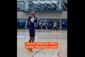 太阳官方晒视频：杰伦-格林第一次的太阳训练营